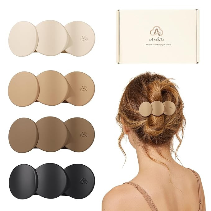 Medium Flat Hair Clips for Women, Claw Clips for Thick Thin Hair | Amazon (US)