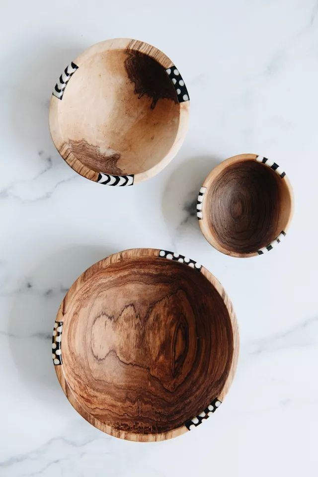 Connected Goods Wooden Bowl Set | Urban Outfitters (US and RoW)