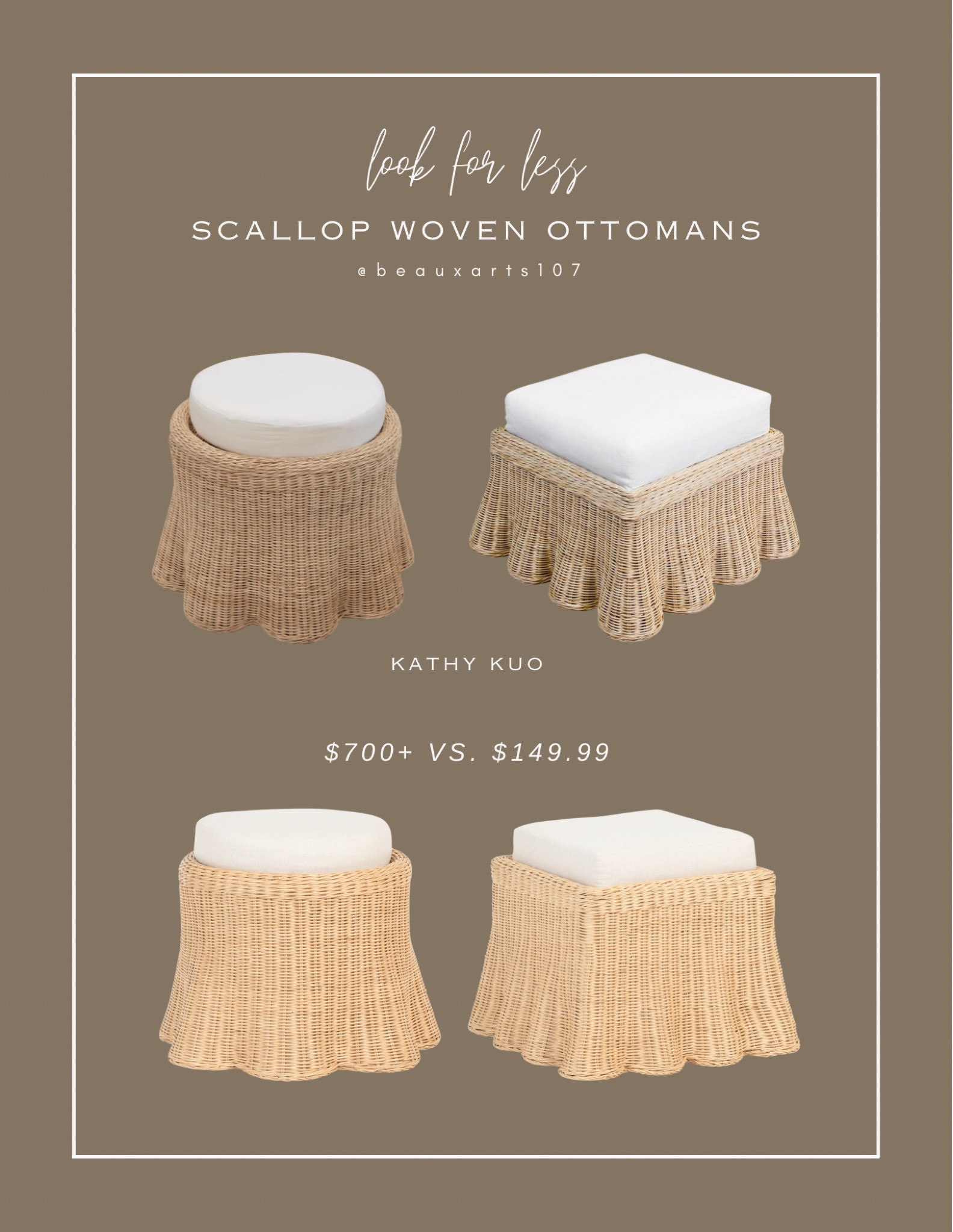 Save big on these super cute designer look for less ottomans!! 

#LTKSaleAlert #LTKHome #LTKStyleTip