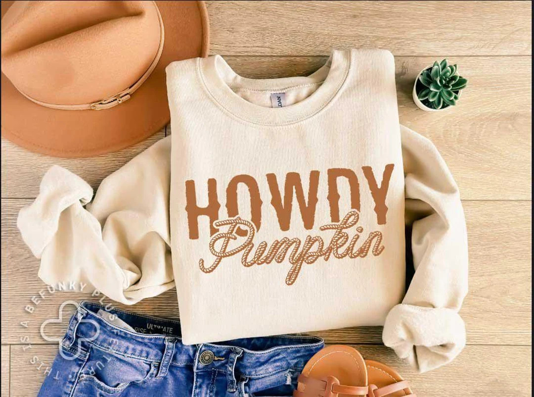 Howdy Pumpkin Shirt, Western Fall Shirt, Fall Coquette Bow Tshirt, Fall Vibes, Fall Sweatshirt, T... | Etsy (US)