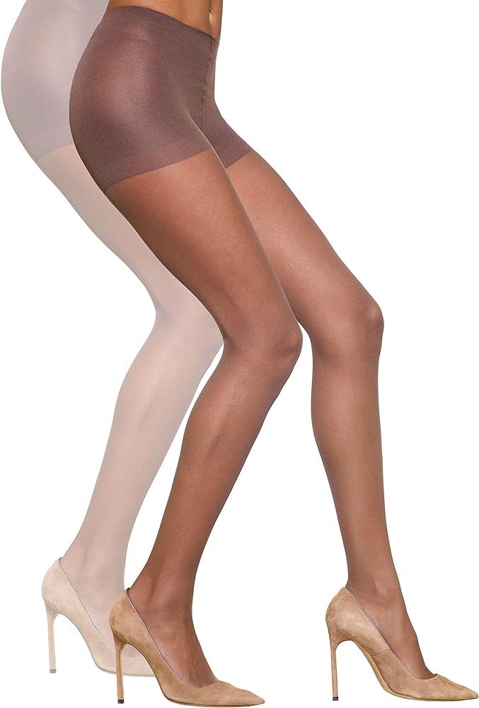 Silkies Women's Ultra Sheer Control Top Pantyhose (2 Pair Pack) - Lightweight, Comfortable, Perfe... | Amazon (US)