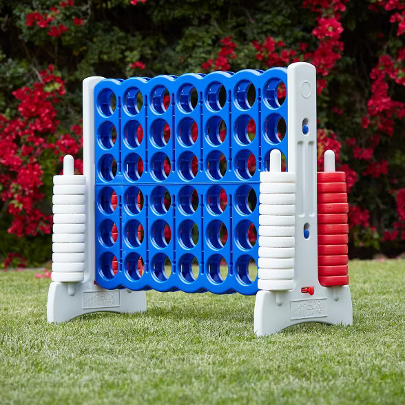 ECR4Kids Jumbo Four-To-Score Giant Game-Indoor/Outdoor 4-In-A-Row Connect - Red, White, and Blue | Target