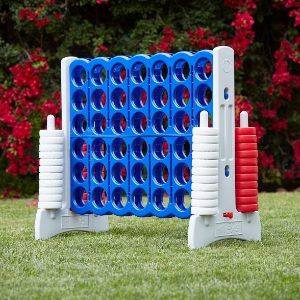 ECR4Kids Jumbo Four-To-Score Giant Game-Indoor/Outdoor 4-In-A-Row Connect - Red, White, and Blue | Target
