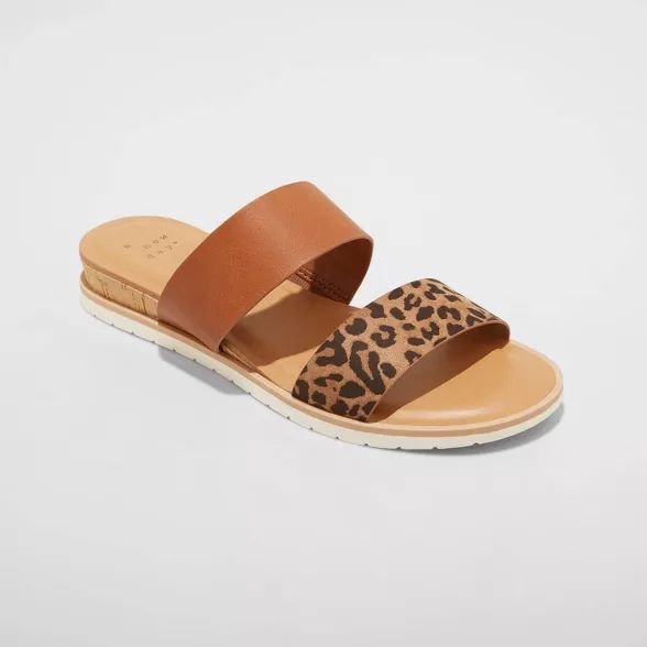 Women's Coco Two Band Slide Sandals - A New Day™ | Target