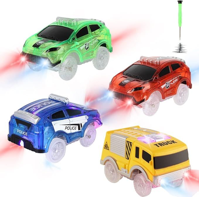 Save Unicorn Tracks Cars Replacement only, Toy Cars for Tracks Glow in The Dark, Accessories with... | Amazon (US)