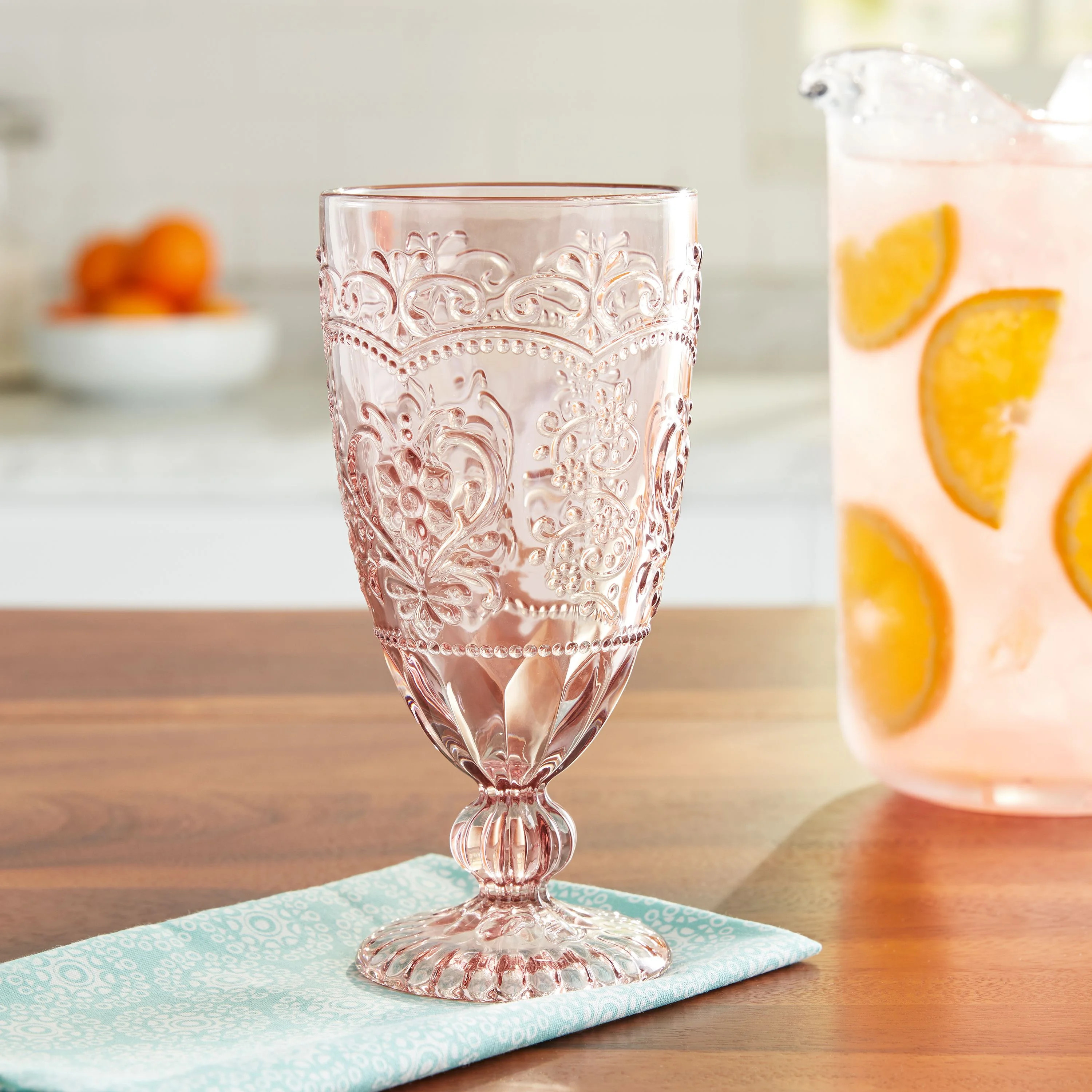 The Pioneer Woman Amelia Goblet, Rose - Walmart.com | Walmart (US)