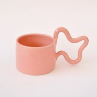 Pink Handmade Ceramic Mug With Wiggle Handle | Etsy (US)
