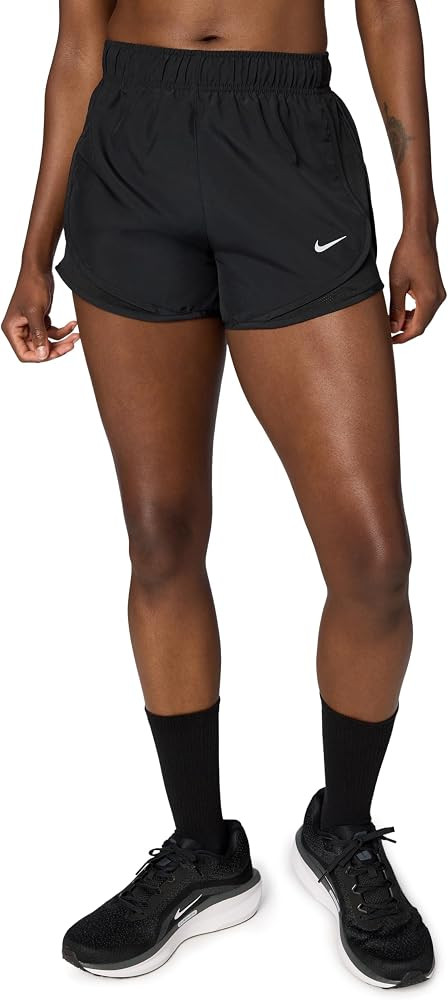 Amazon.com: Nike Women's Tempo Dri-Fit Mid-Rise Brief-Lined Running Shorts, Black/Black/Black/Ref... | Amazon (US)