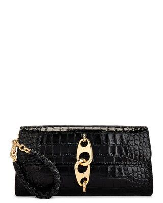 Stamped Croc Carine Wristlet Clutch | FWRD 