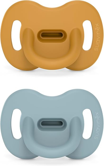 Color Essence SX PRO Silicone Baby Pacifier 2Pk, Made with 100% Soft Silicone, Baby Essentials Pe... | Amazon (US)