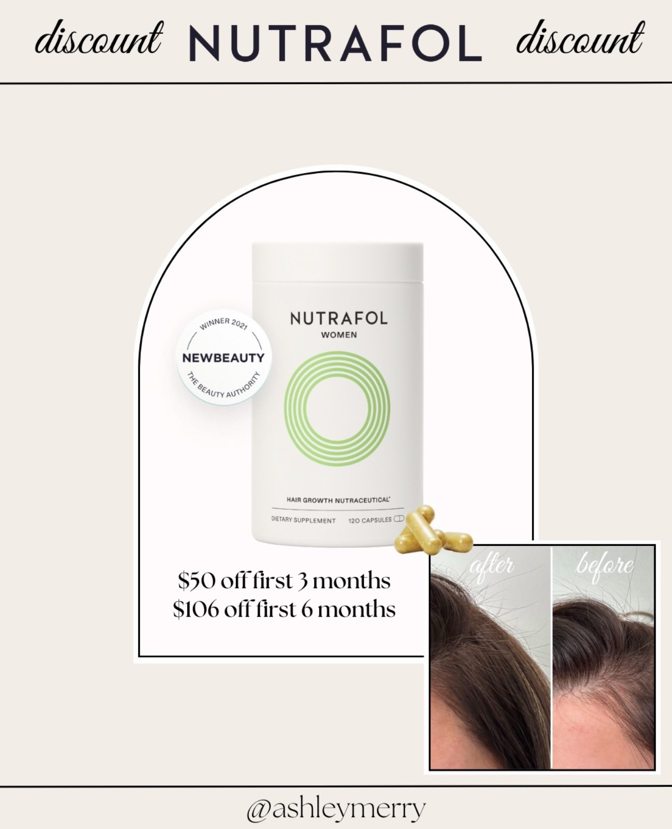 Save $50 off your first 3 months OR
$106 off your first 6 months.
Discount applies to all the  supplements including postpartum and men’s! 

#LTKU #LTKBeauty