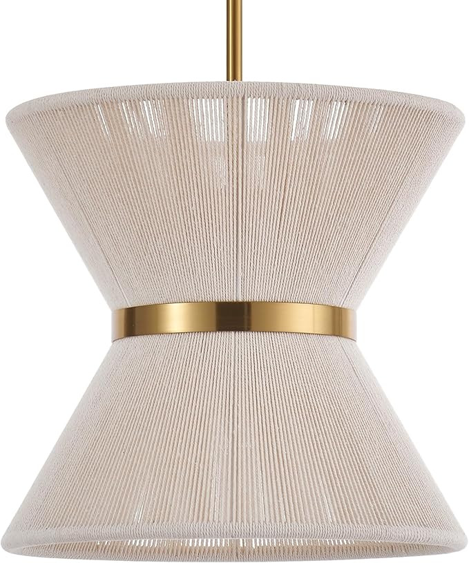 Hand Woven Boho Pendant Light Coastal Mini Modern Chandelier Adjustable Transitional Minimalist P... | Amazon (US)