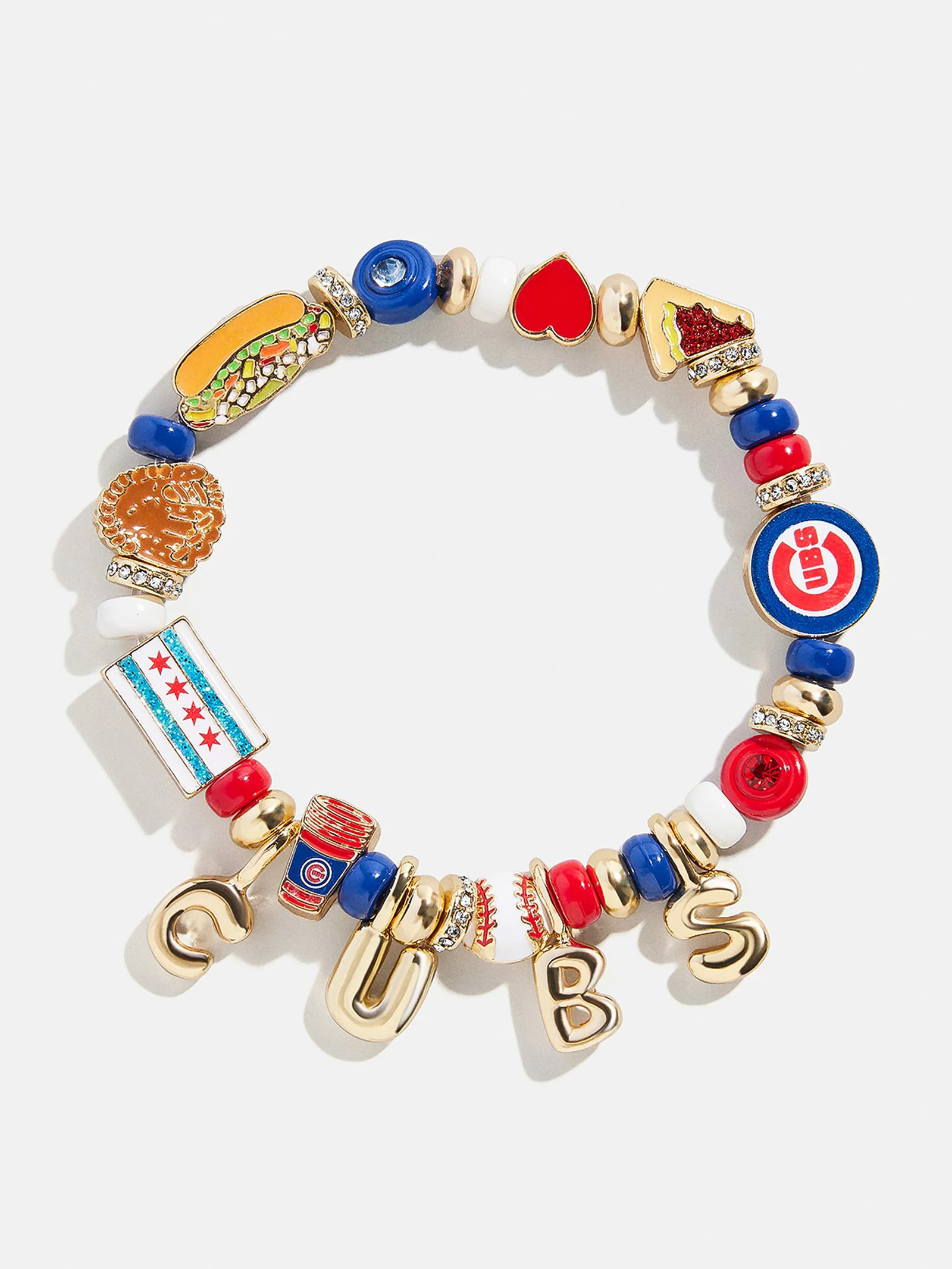 MLB Motif Beaded Bracelet - Chicago Cubs | BaubleBar