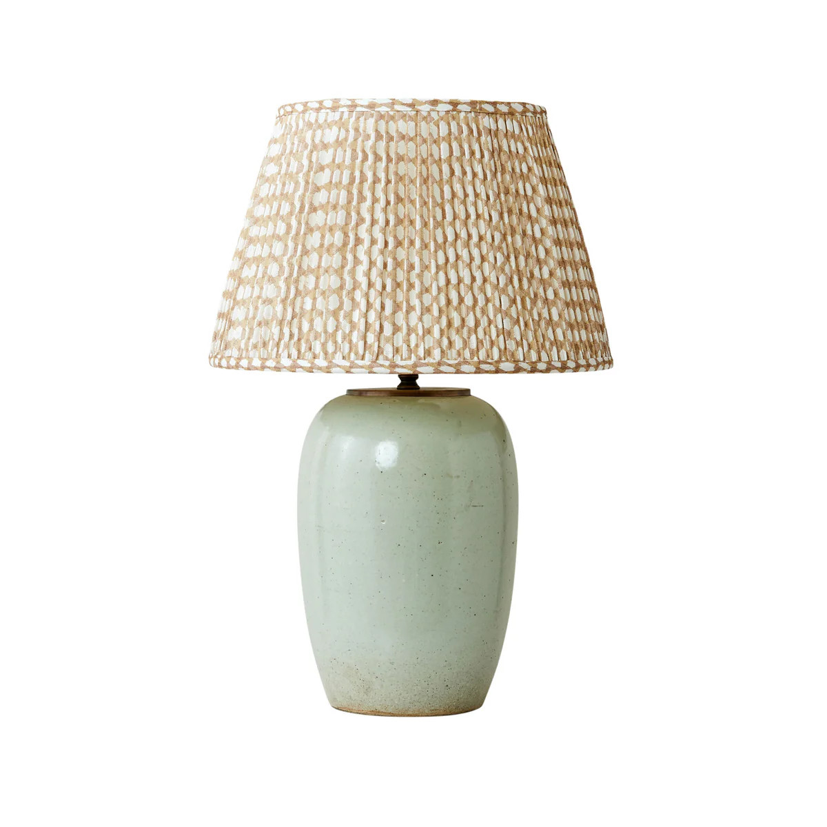 Glazed Celadon Stoneware Jar Lamp | Noel Pittman