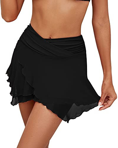 GRAPENT Black Bikini Bottoms Black Bikini Bottoms for Women Black Skirts Black Bathing Suit Black Swim Bottoms Black Bikini Bottoms High Waisted Color Black Size M Medium Size 8 Size 10 | Amazon (US)