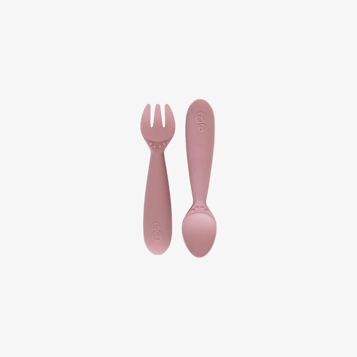 Mini Utensils by ezpz / Sensory Silicone Fork & Spoon for Toddlers | ezpz