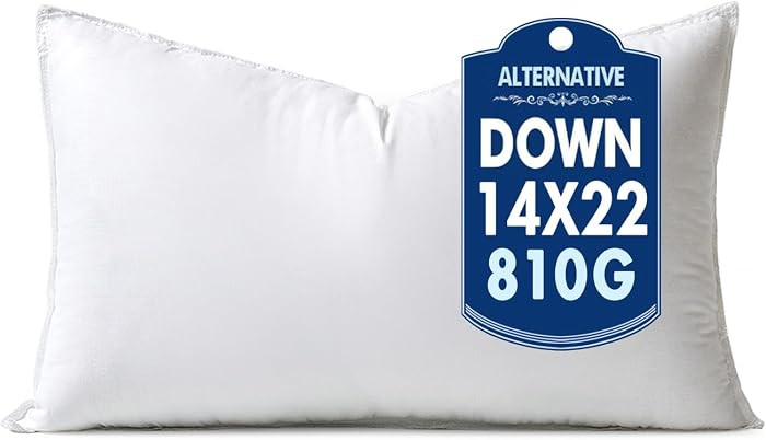 MIULEE 14x22 Inch Synthetic Down Alternative Pillow Insert | Amazon (US)