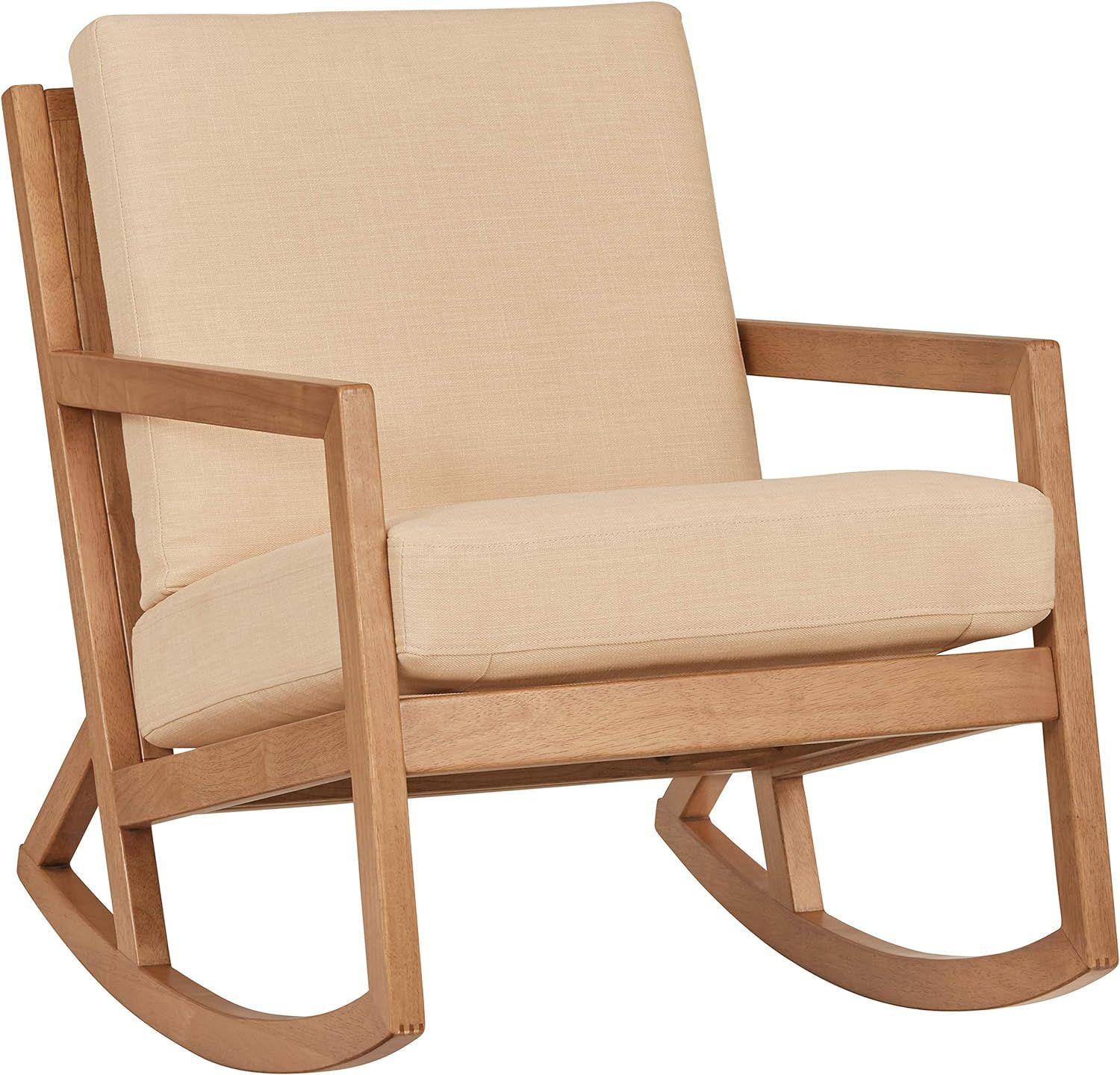 Amazon Brand – Stone & Beam Modern Hardwood Rocking Chair, 24.5"W, Beige | Amazon (US)