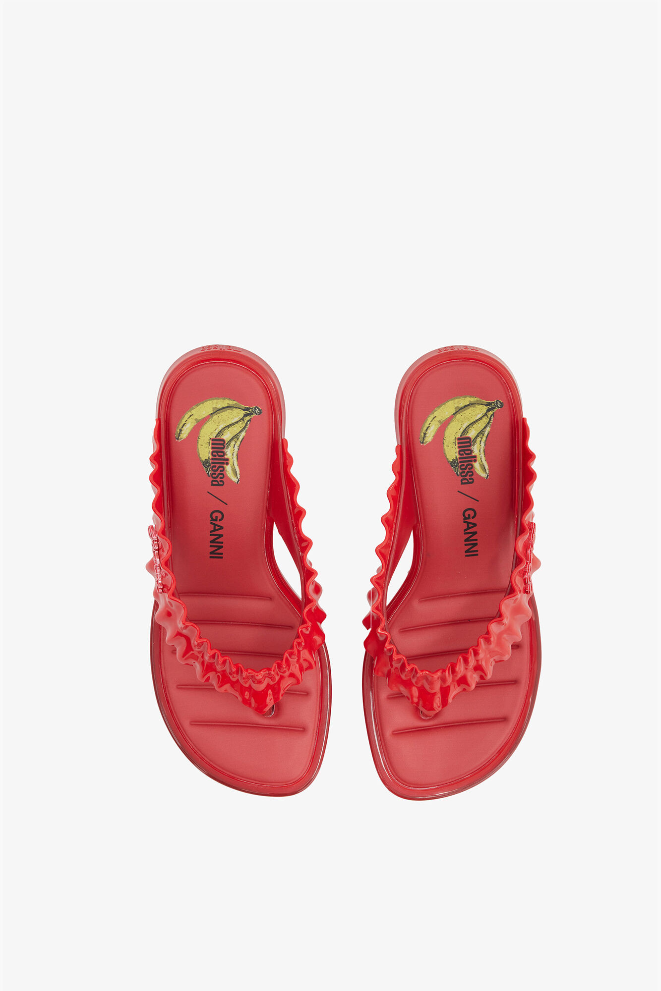 Melissa Thong Kitten Heel in Red | Ganni