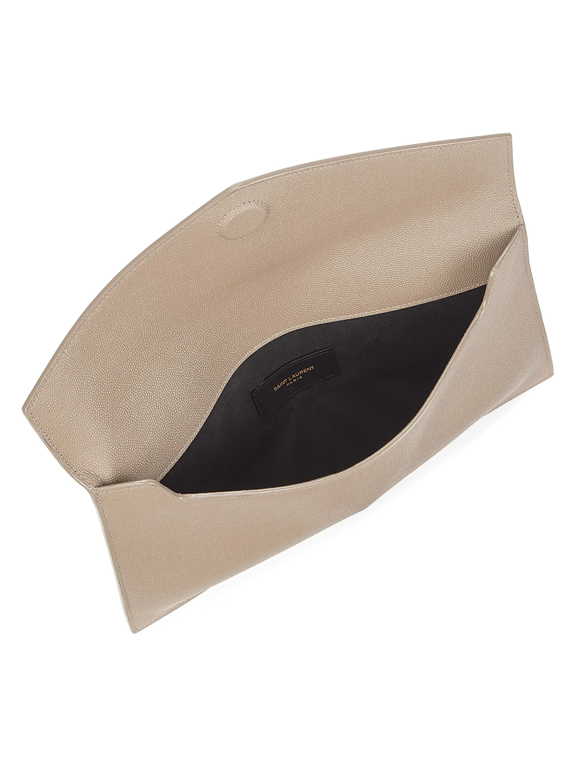 Uptown Pouch in Grain De Poudre Embossed Leather | Saks Fifth Avenue