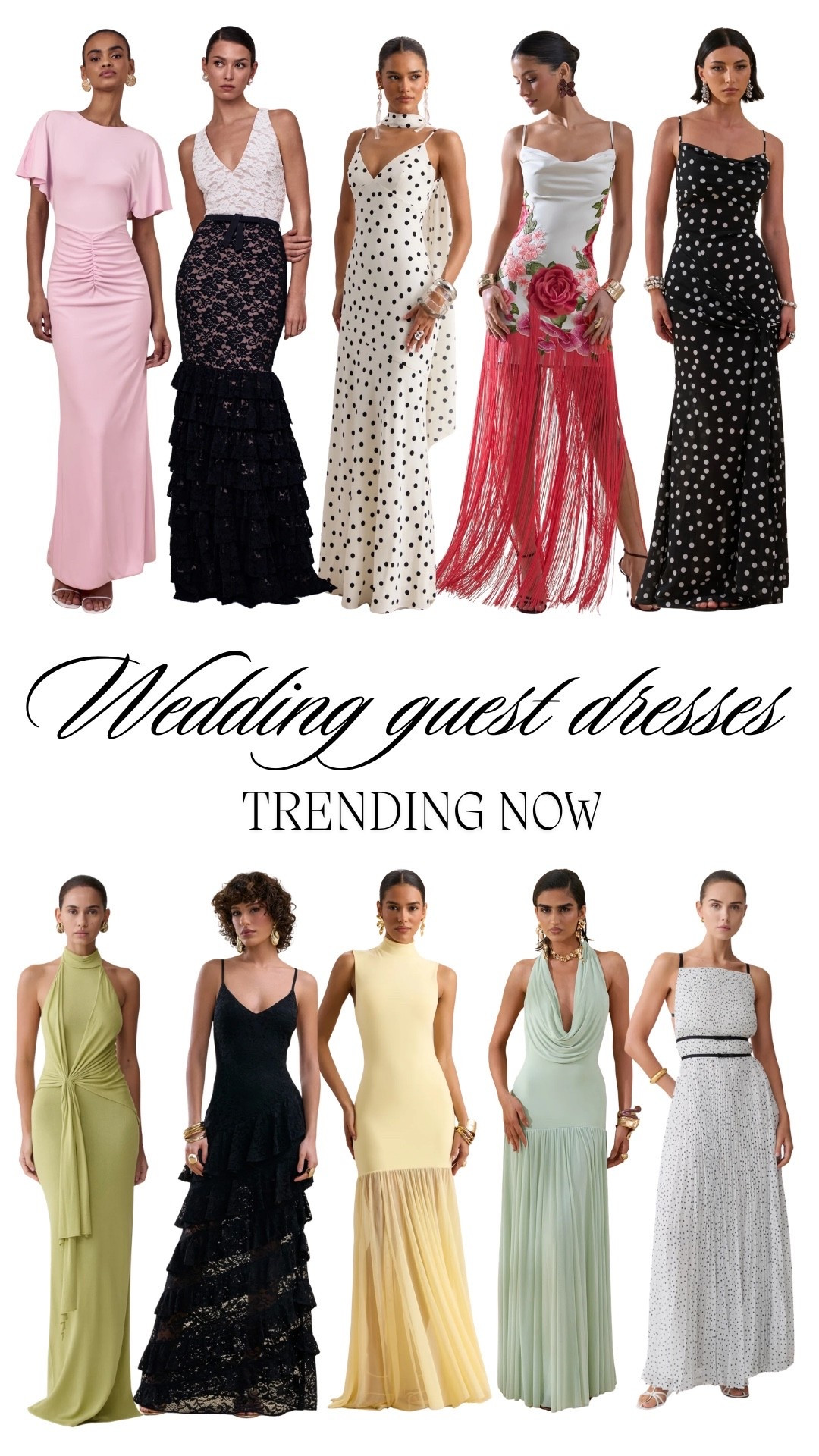 Follow my shop irenecheshin on the @shop.LTK app to shop this and all my other posts, or head to my Link in Bio or Stories ✨

POV: you just got invited to a summer wedding and need the perfect wedding guest dress 💍

I found the most elegant, feminine, and chic summer wedding guest dresses from Meshki and Club London — from soft nude tones and butter yellow to romantic blue, red, and green dresses that are perfect for bridesmaid looks, destination weddings, European summer trips, bridal events, rehearsal dinners, garden weddings, and luxury resort celebrations.

These dresses are giving classy, timeless, feminine energy with beautiful silhouettes, flattering fits, elevated details, and that effortless European summer aesthetic ✨☀️

Perfect for:
• summer wedding guest outfits
• bridesmaid dress inspiration
• Italy & Europe vacation style
• luxury resort wear
• elegant brunch outfits
• feminine summer fashion

Which one would you wear? 🤍👗

#LTKdresses #LTKwedding #LTKdatenight