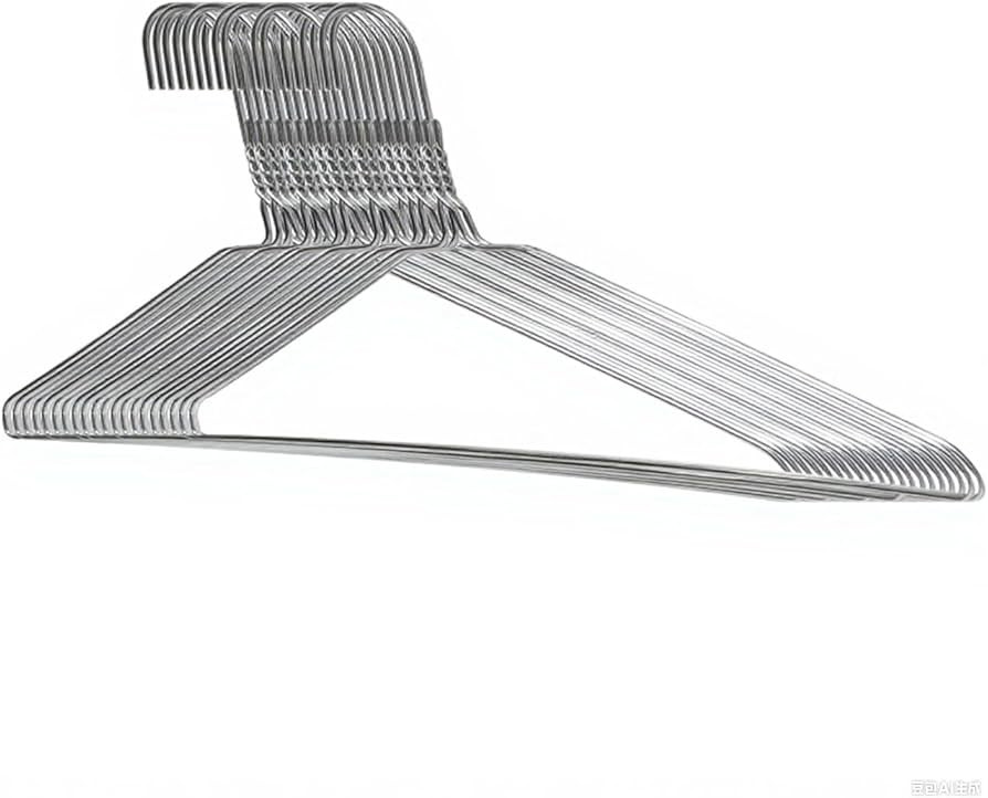 Otylzto 20Pcs Silver Wire Hangers for Clothes, Shirt, Wire Coat | Amazon (US)