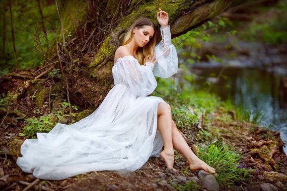 Maternity dress, Maternity dress for photo shoot, photoprops, maternity photo, long train dress, ... | Etsy (US)