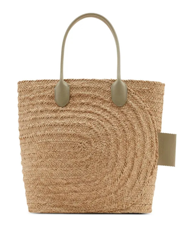 Burberry woven-raffia Tote Bag - Farfetch | Farfetch Global