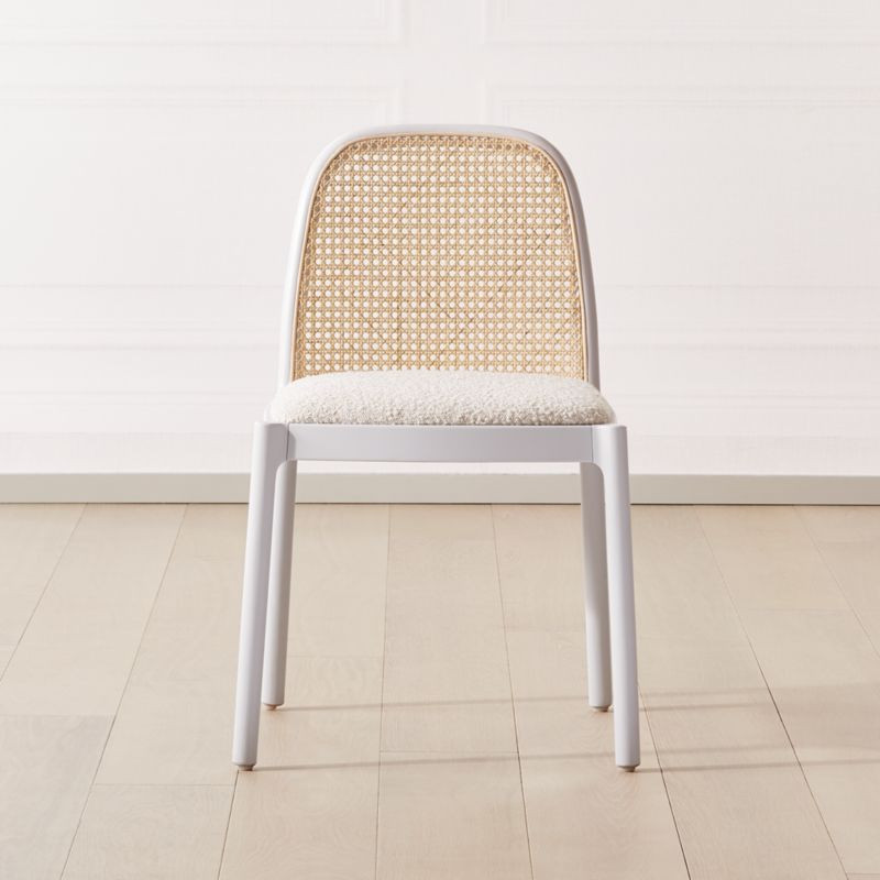 Nadia White Cane Chair + Reviews | CB2 | CB2