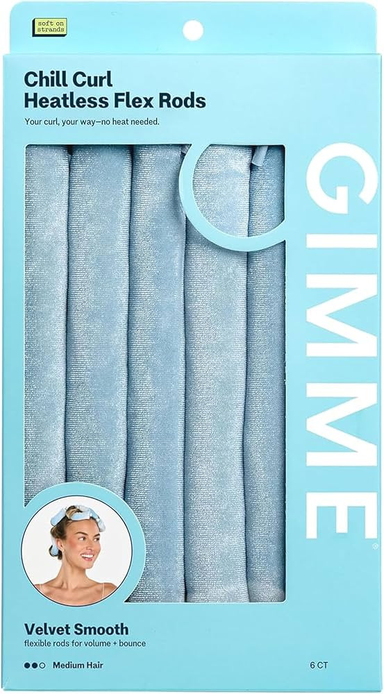 Gimme Beauty Chill Curl Heatless Flex Rods, Medium Hair, 6 Ct | Amazon (US)