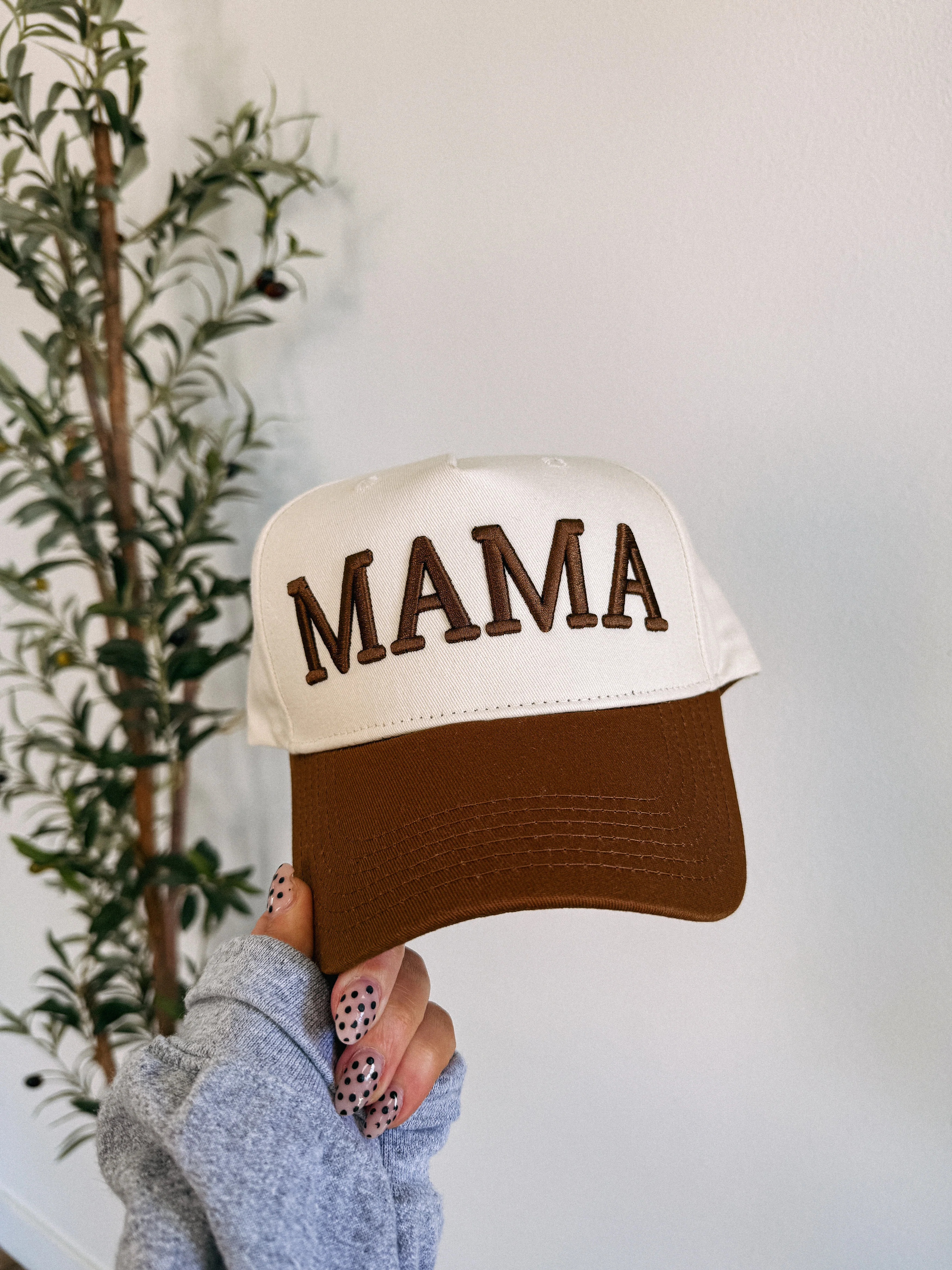 ETTA OG | mama trucker hat - cream/brown | Etta & East