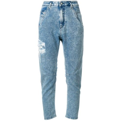 Diesel Calça jeans cenoura cropped - Azul | FarFetch BR