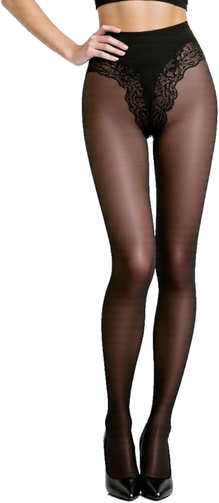 Mila Marutti Sheer Tights for Women | French Bikini Cut Pantyhose Stockings | Silky Nylons - Made... | Amazon (US)