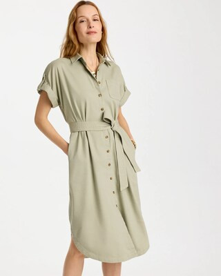 Dolman Tie Hemp Denim Shirtdress | Chico's | Chico's