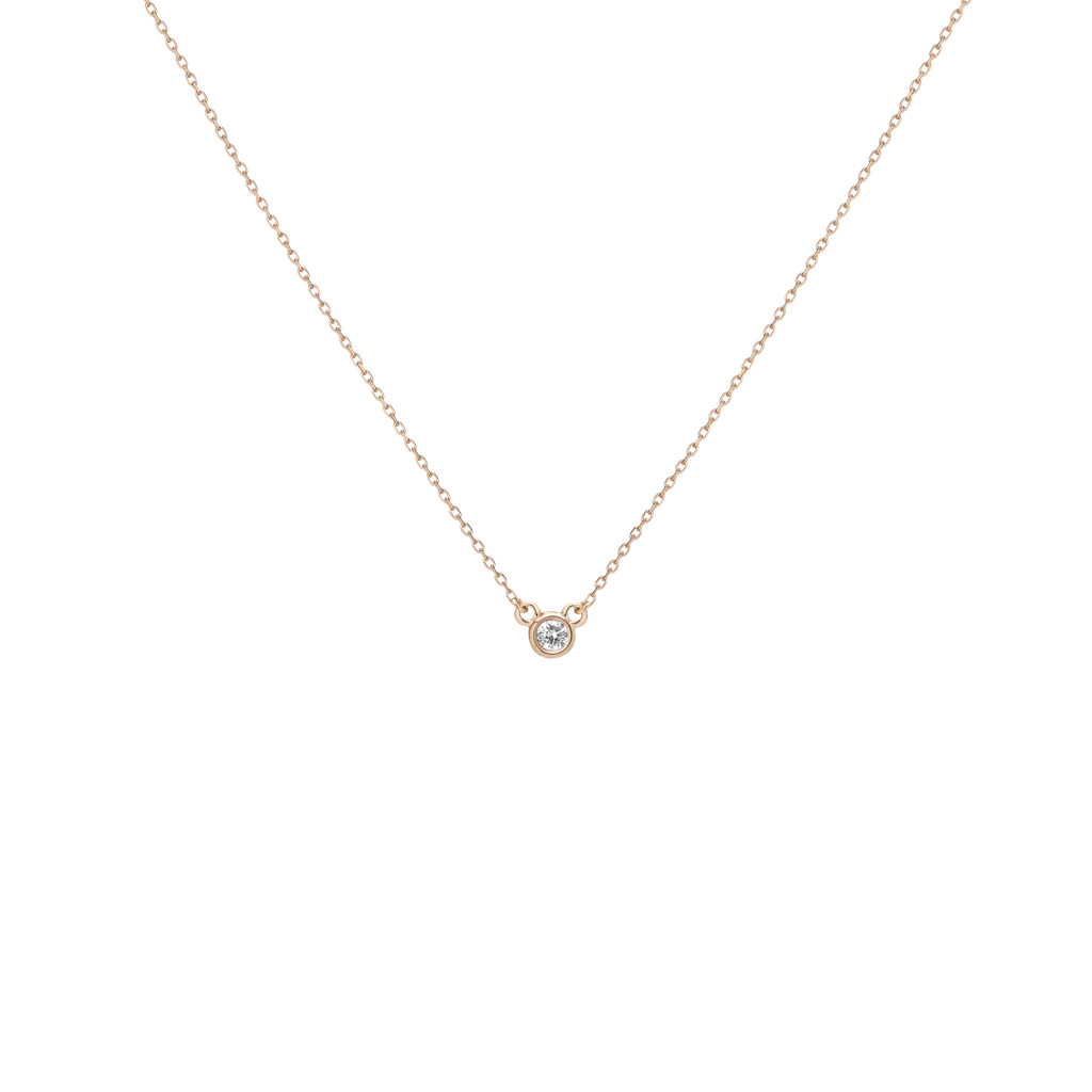 Mini Diamond Bezel Necklace | AUrate New York