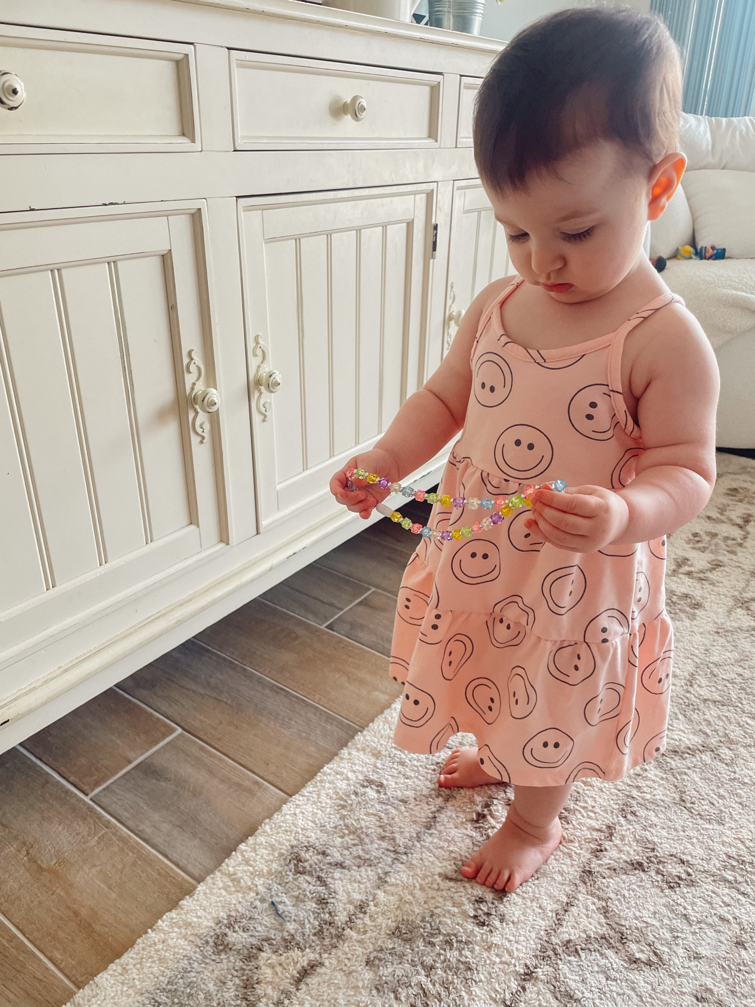 open lace back dress Pinkie Happy Emoji Dress