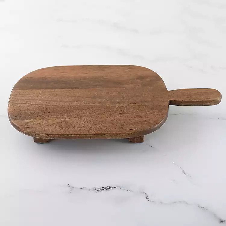 Pedestal Mango Wood Rounded Serving Board | Kirkland's Home