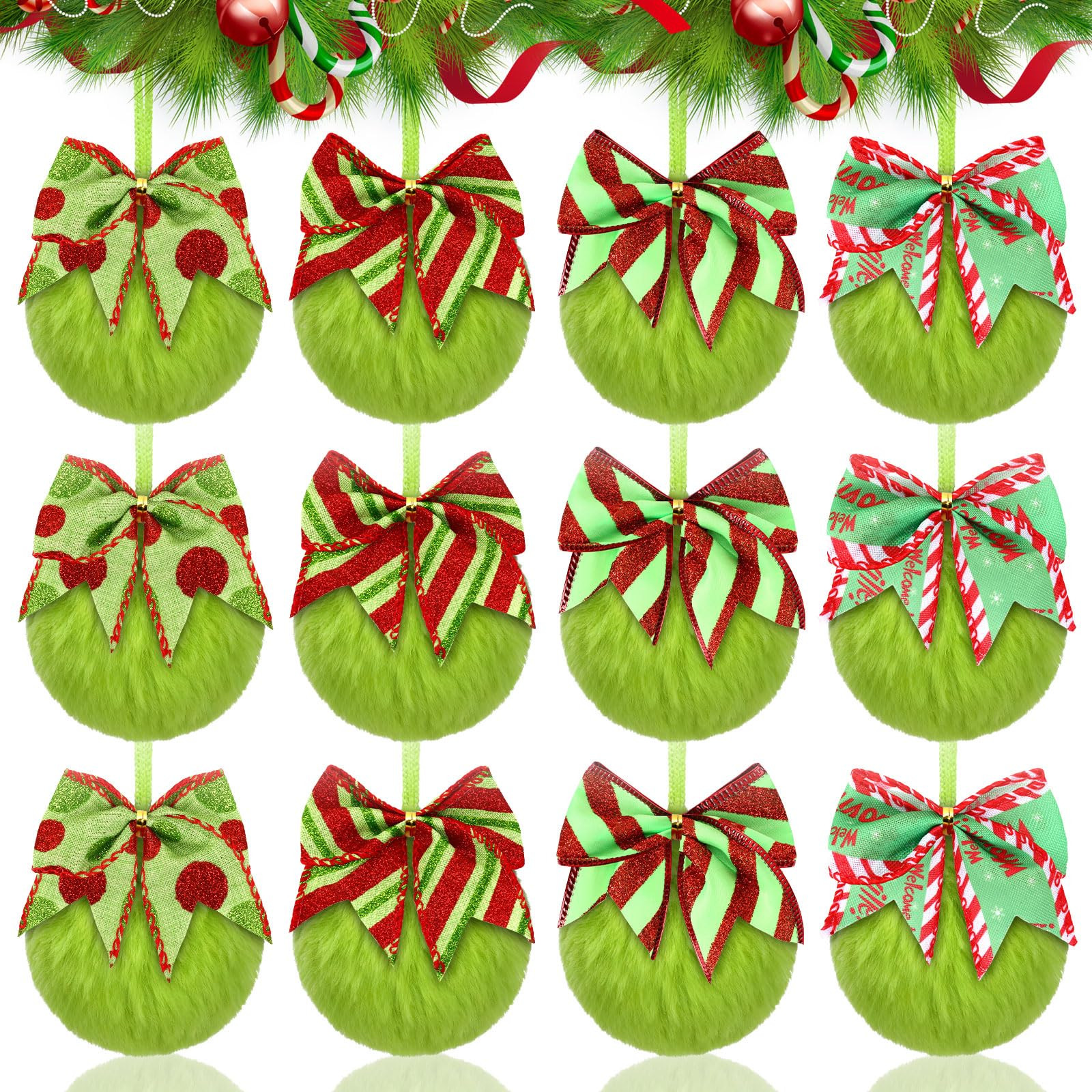 JULMELON Ornaments Hanging Decorations for Home Party Fireplace Wall (Christmas Bow) | Amazon (CA)