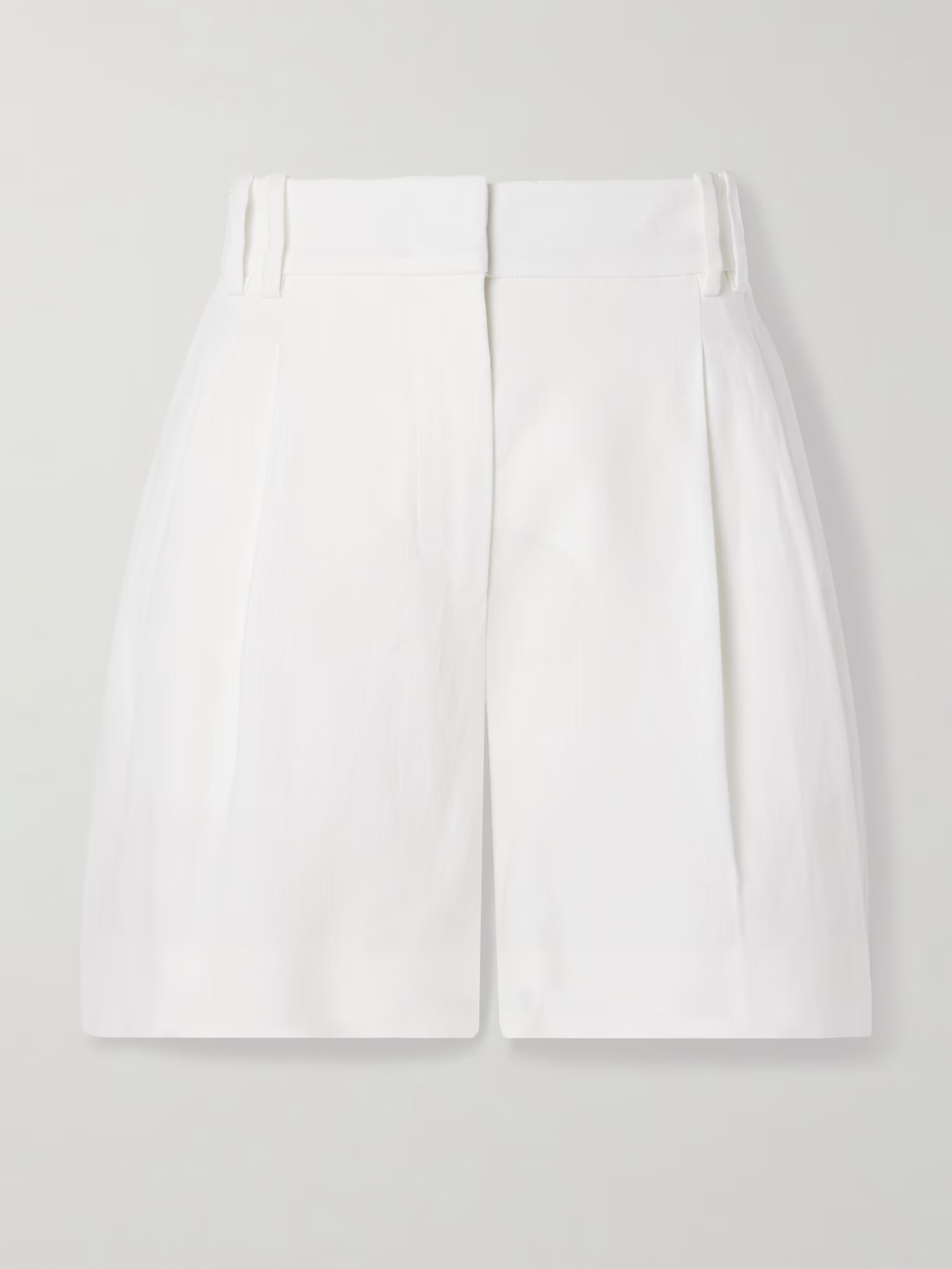 Pleated linen shorts | NET-A-PORTER (US)