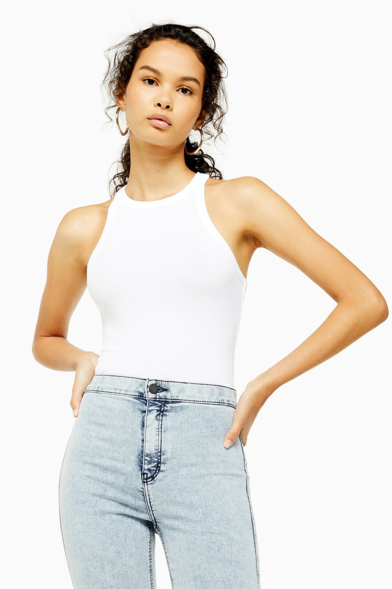 TALL White Premium Racer Vest | Topshop UK