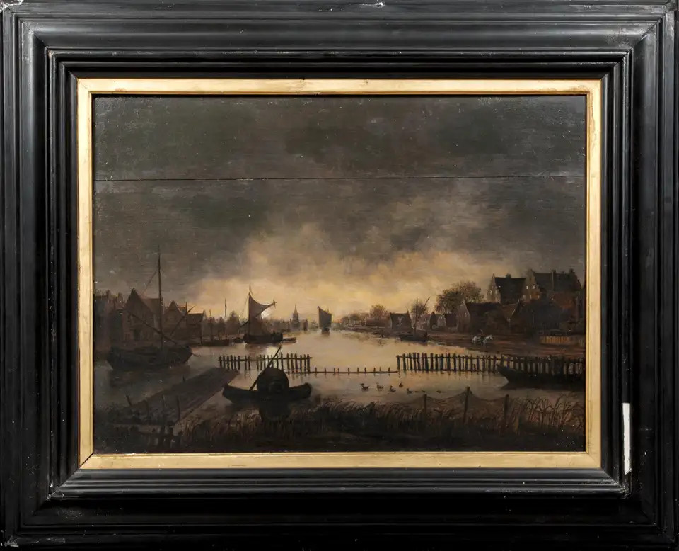 Moonlit River Landscape, 17th Century  Aert van der Neer (1603-1677) | 1stDibs