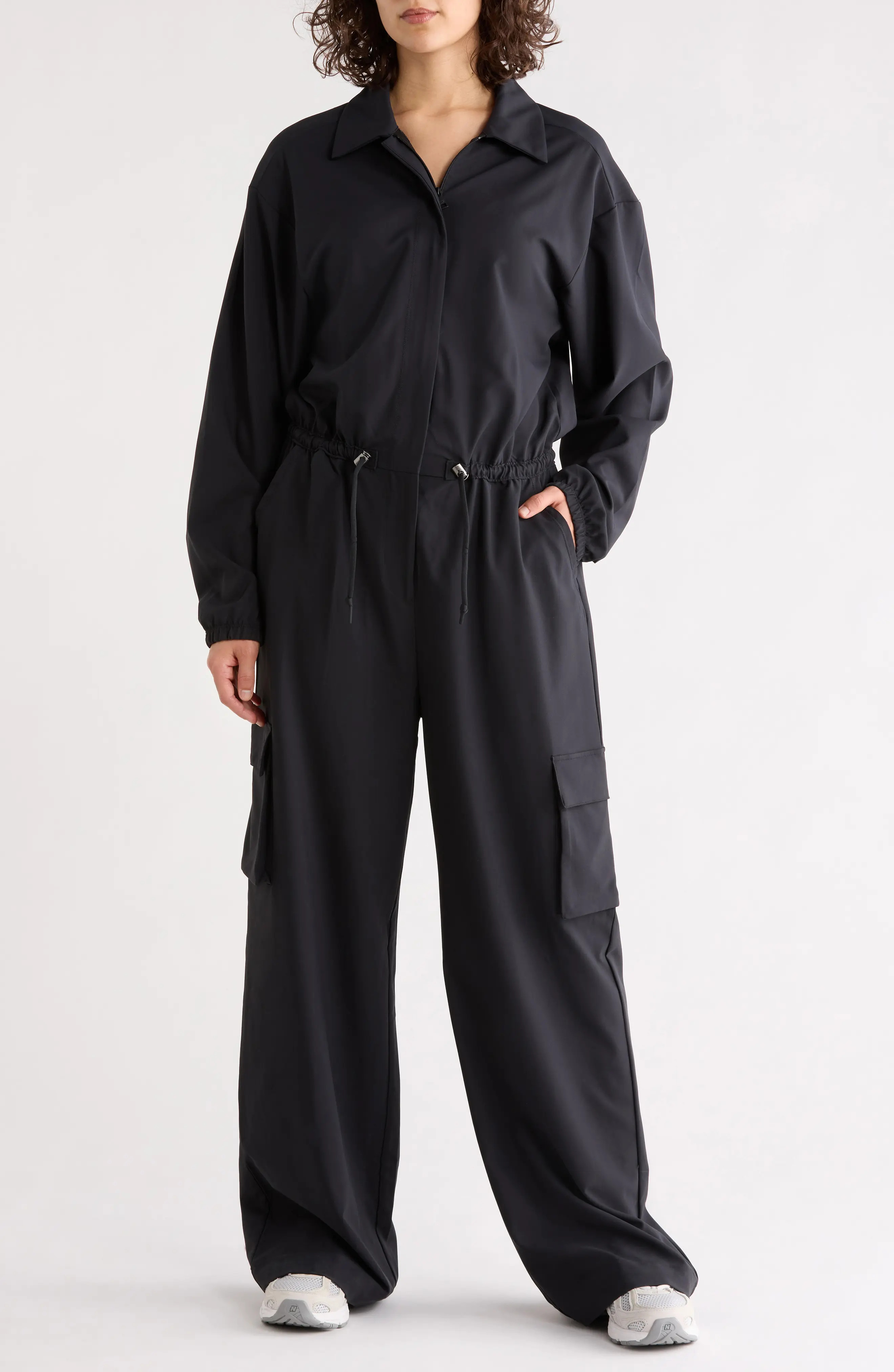 Beyond Yoga Long Sleeve Cargo Jumpsuit in Nocturnal Navy at Nordstrom Rack, Size Large | Nordstrom Rack
