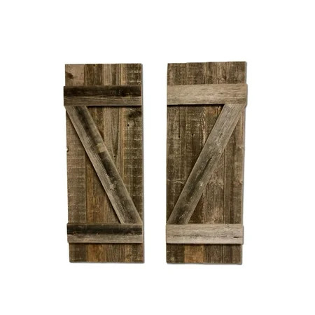 BarnwoodUSA Rustic Farmhouse Window Shutters (Set of 2) Made of 100% Reclaimed and Recycled Wood Rus | Walmart (US)