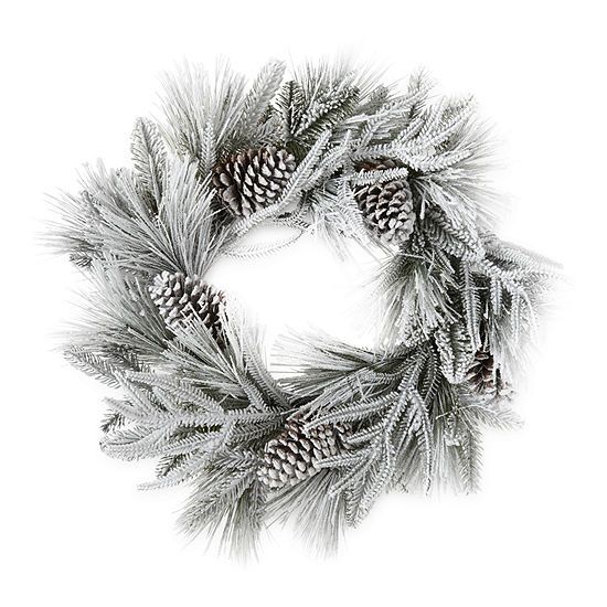 North Pole Trading Co. 24" Greenery & Pinecone Indoor Christmas Wreath | JCPenney