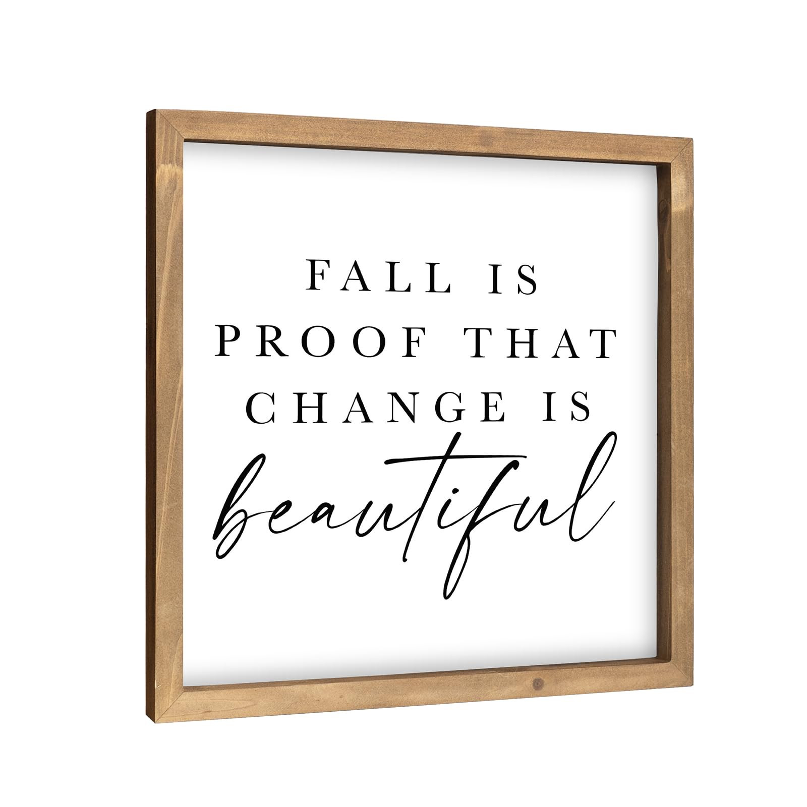 Fall Is Proof That Change Is Beautiful Sign, 11.8" Wooden Autumn Decorative Signage Plaques Decor... | Amazon (US)