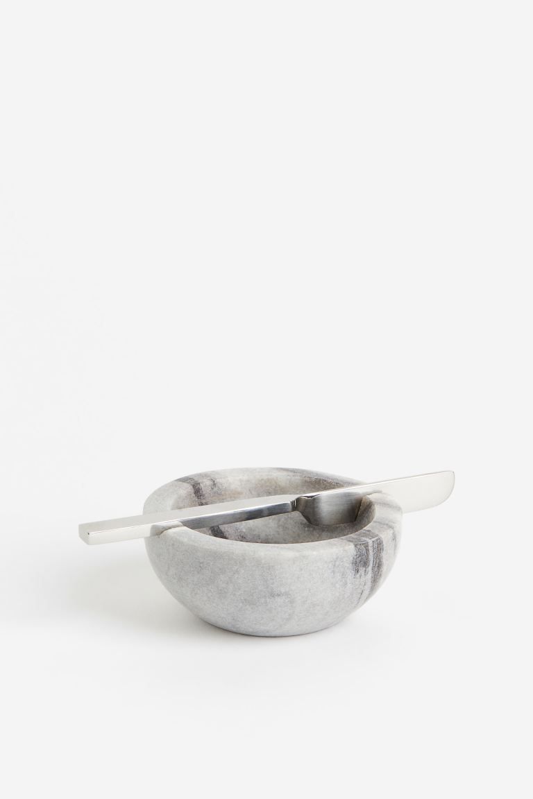 Marble Butter Bowl and Knife | H&M (US + CA)