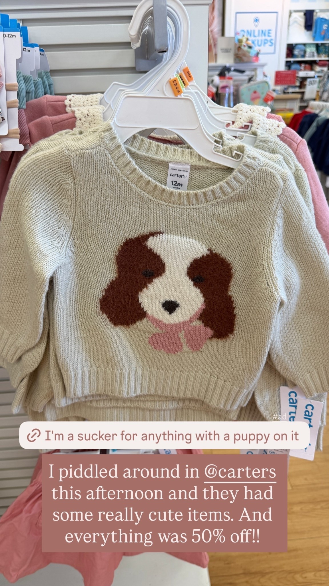 I piddled around in @carters this afternoon and they had some really cute items. And everything was 50% off!! #ad