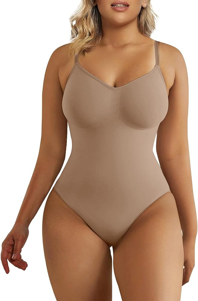 SHAPERX Women's Shapewear Bodysuit Tummy Control Body Shaper Seamless Sculpting Snatched Waist Bo... | Amazon (US)