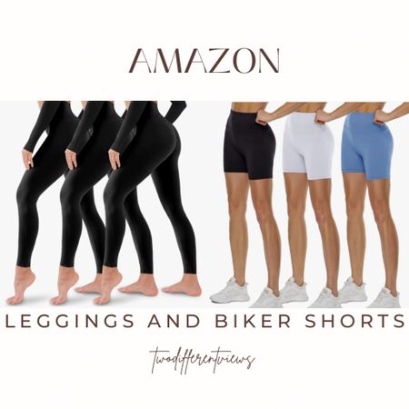 Amazon leggings and biker shorts 
Amazon finds 
Workout outfit 
Travel outfit 

#LTKSeasonal #LTKFindsUnder50 #LTKActive
