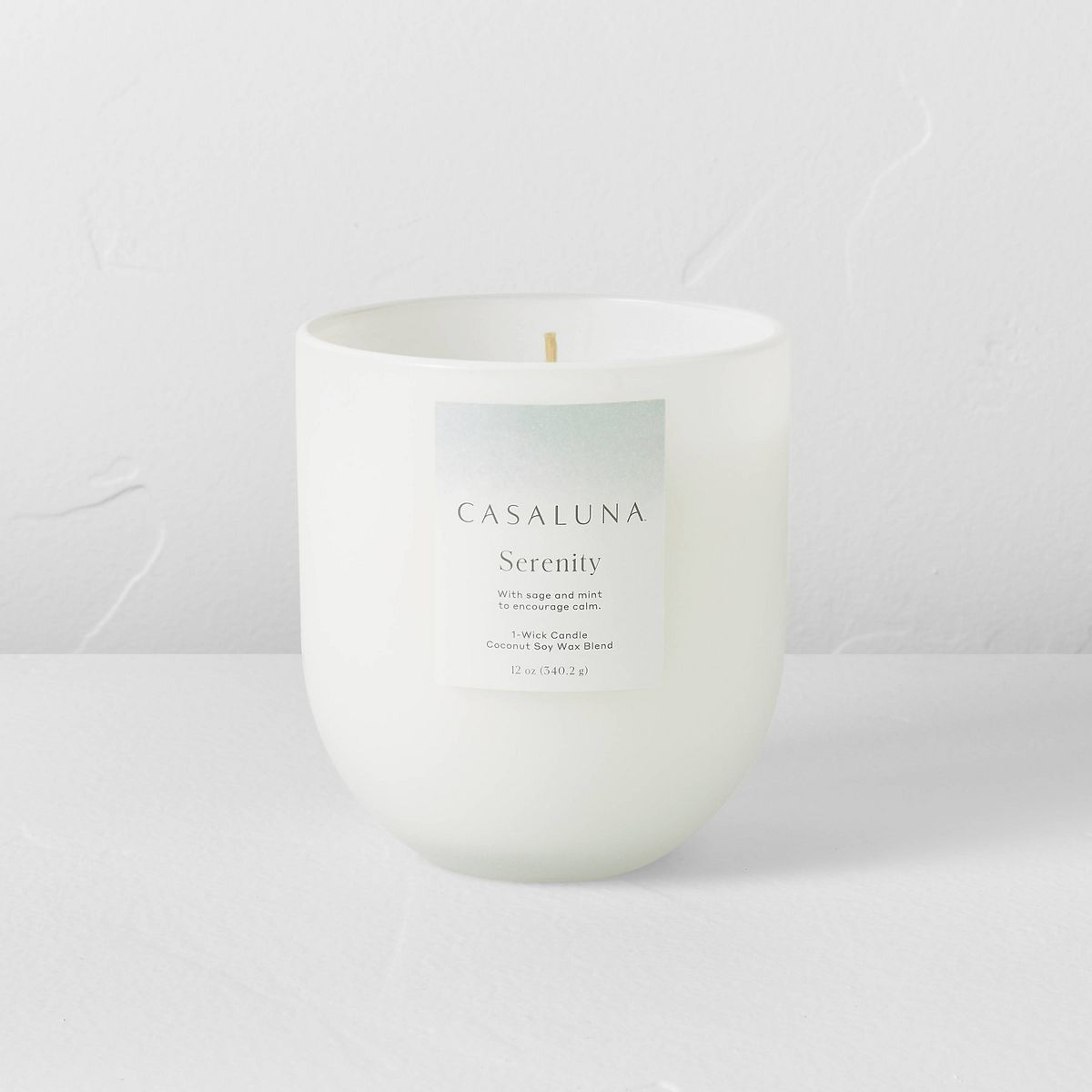 Serenity Core Frosted Glass Wellness Jar Candle White - Casaluna™ | Target